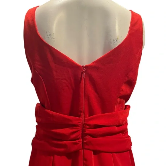 Red Sleeveless Wrap Midi Dress New With Tag - Picture 7 of 12